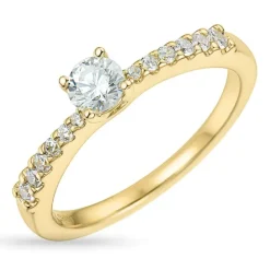 Zirkon ring i 9 karat guld
