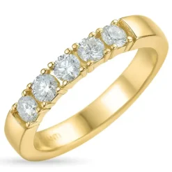 Zirkon ring i 9 karat guld