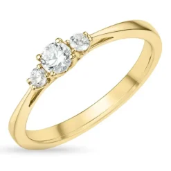 Zirkon ring i 9 karat guld