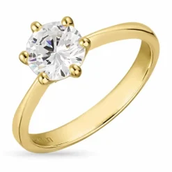 Zirkon ring i 8 karat guld