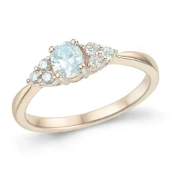 Zirkon ring i 9 karat guld