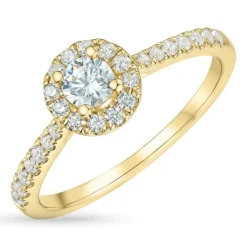 Zirkon ring i 9 karat guld