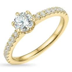 Zirkon ring i 9 karat guld