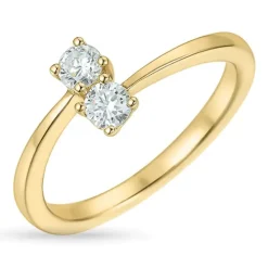 Zirkon ring i 9 karat guld