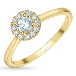 Zirkon ring i 9 karat guld
