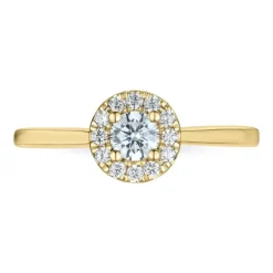 Zirkon ring i 9 karat guld