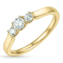 Zirkon ring i 9 karat guld