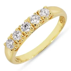 Zirkon ring i forgyldt sølv