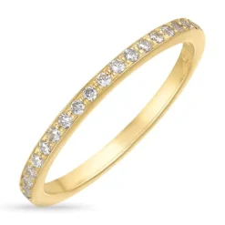 Zirkon ring i forgyldt sølv