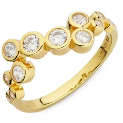 Zirkon ring i forgyldt sølv - Bubbly Sparkle