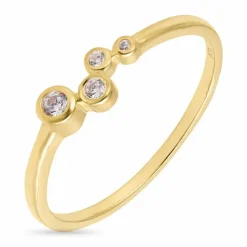 Zirkon ring i forgyldt sølv - Bubbly Sparkle