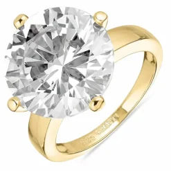 Zirkon ring i forgyldt sølv