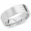 Zirkon ring i rhodineret sølv
