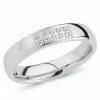 Zirkon ring i rhodineret sølv