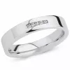 Zirkon ring i rhodineret sølv