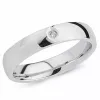 Zirkon ring i rhodineret sølv
