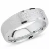 Zirkon ring i rhodineret sølv