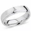 Zirkon ring i rhodineret sølv