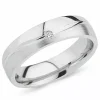 Zirkon ring i rhodineret sølv