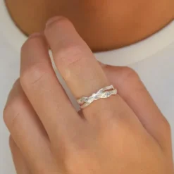Zirkon ring i sølv