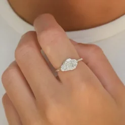 Zirkon ring i sølv