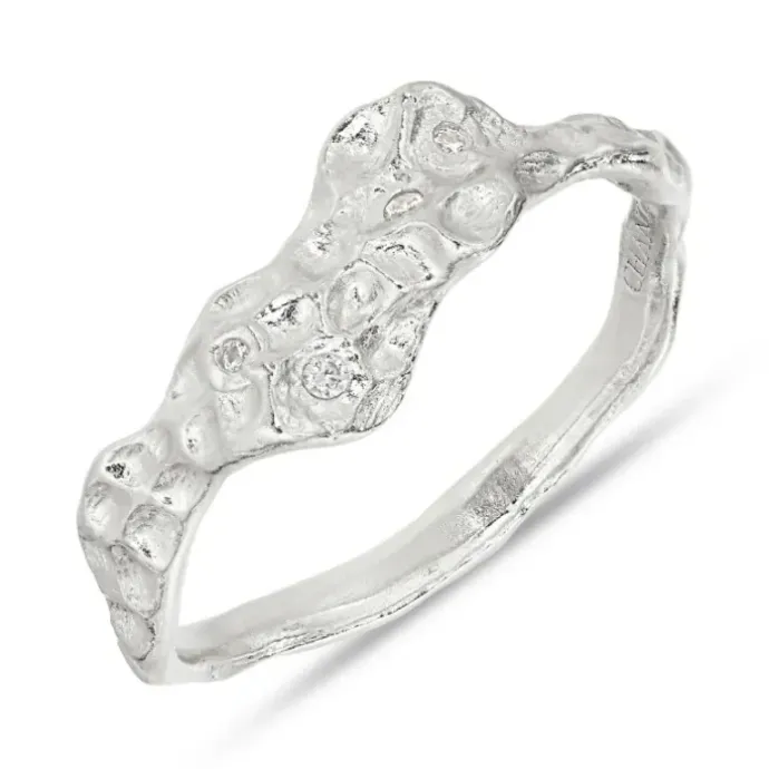 Zirkon ring i sølv