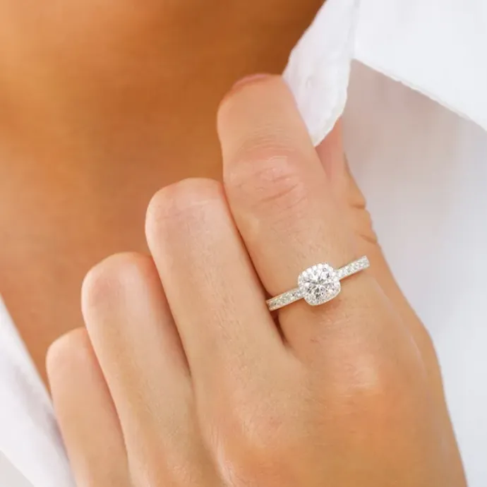 Zirkon ring i sølv