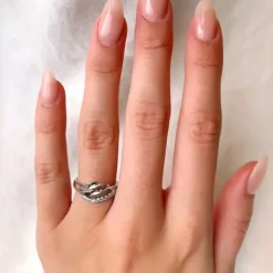 Zirkon ring i sølv