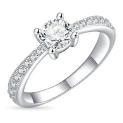 Zirkon ring i sølv