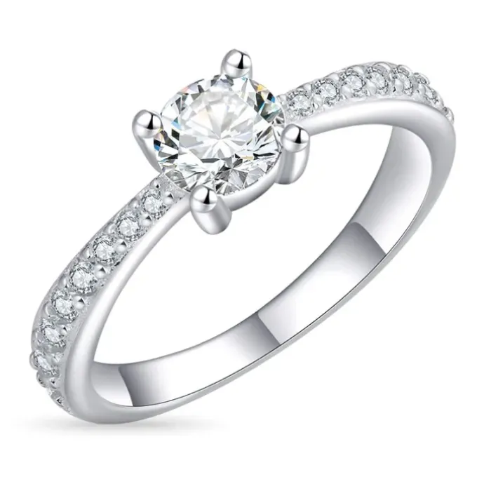 Zirkon ring i sølv