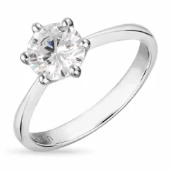 Zirkon ring i sølv