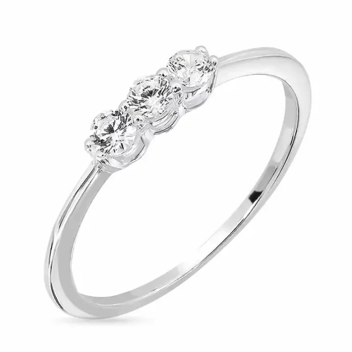 Zirkon ring i sølv