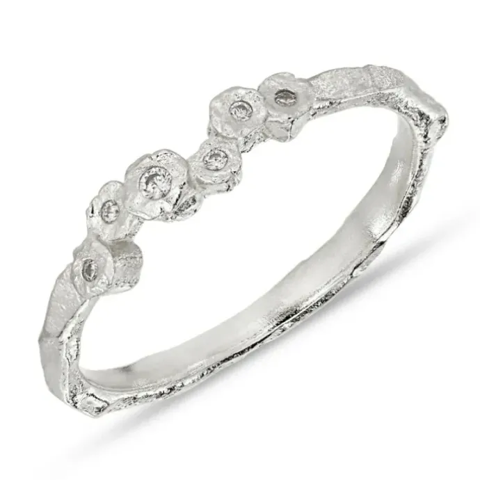Zirkon ring i sølv