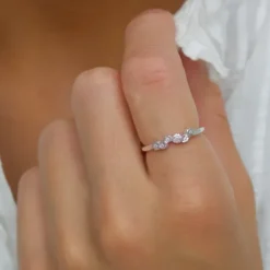 Zirkon ring i sølv