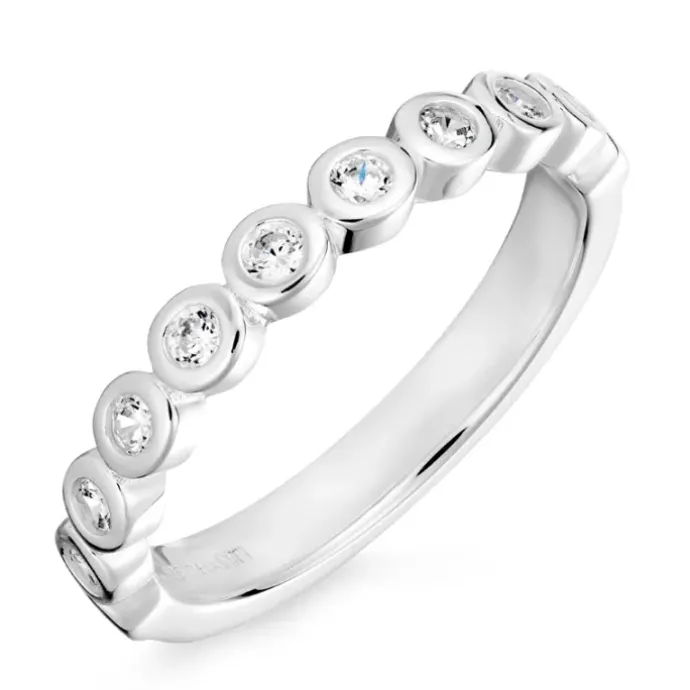 Zirkon ring i sølv