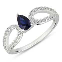 Zirkon ring i sølv