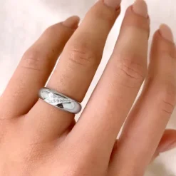 Zirkon ring i sølv