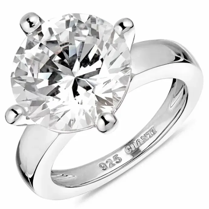 Zirkon ring i sølv