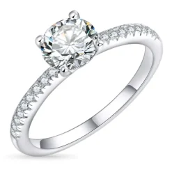 Zirkon ring i sølv