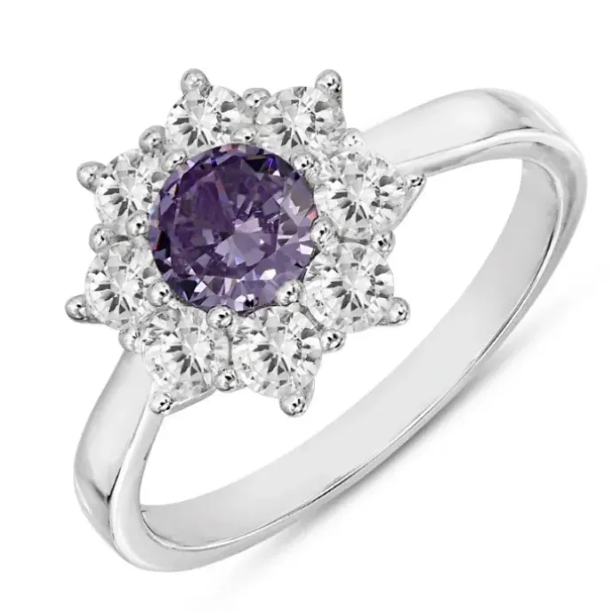 Zirkon ring i sølv