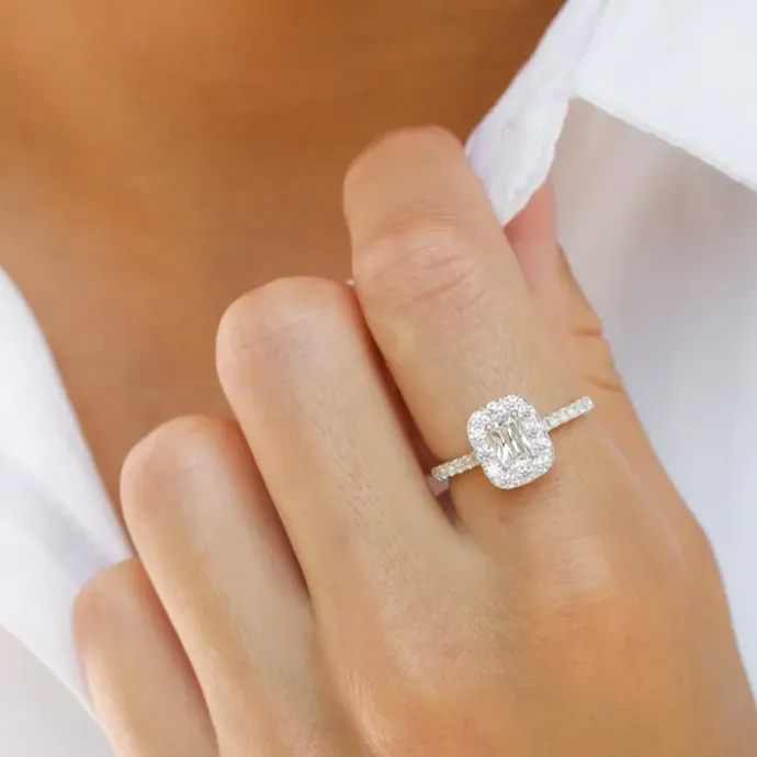Zirkon ring i sølv