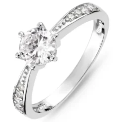 Zirkon ring i sølv