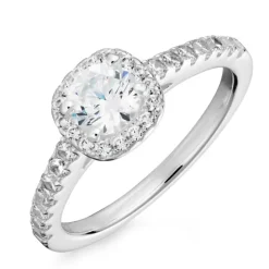 Zirkon ring i sølv