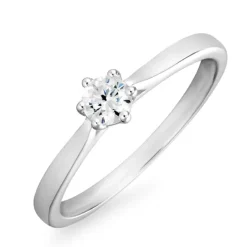 Zirkon ring i sølv