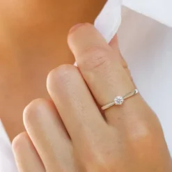 Zirkon ring i sølv