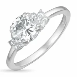 Zirkon ring i sølv