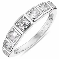 Zirkon ring i sølv