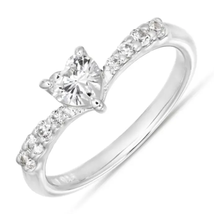 Zirkon ring i sølv