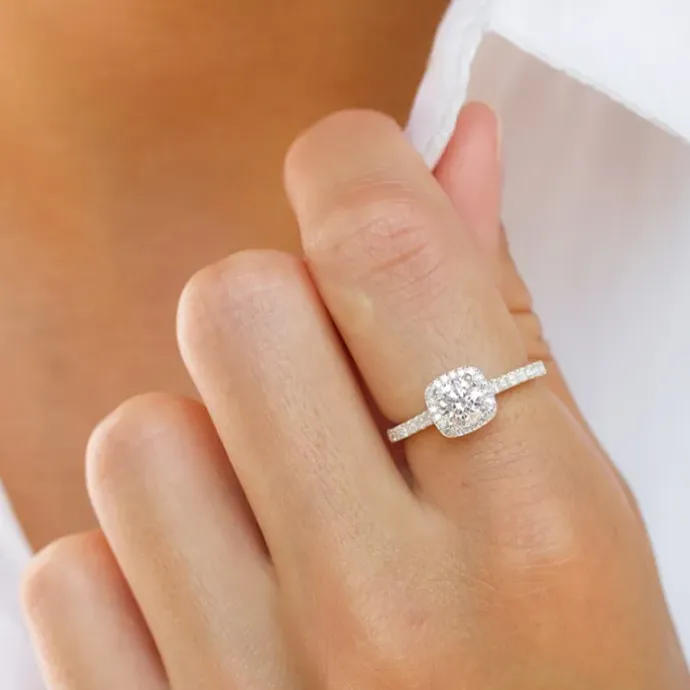Zirkon ring i sølv
