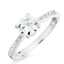 Zirkon ring i sølv
